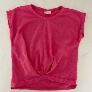 Zara Girls Pink T-Shirt Blouse - Size 5